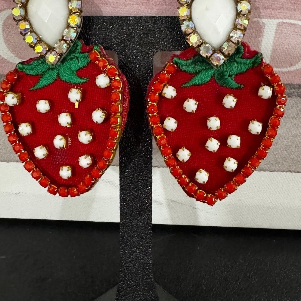 Strawberry Statement Earrings - Picture 3 of 4